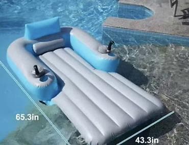 natura mebel: Hovuz üçün motorlu şişmə lounge kreslo - Ölçü: təxminən 165,9 x 110 — 1