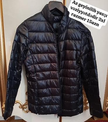 - Qara rəngli yüngül puffer gödəkçə - Bədənə oturan kəsim, üfüqi lalafo.az -da - Qara rəngli yüngül puffer gödəkçə - Bədənə oturan kəsim, üfüqi