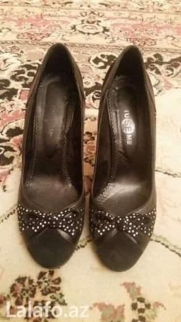 4xl nece razmerdi: Tuflilər, Ölçü: 38, rəng - Qara, İşlənmiş — 2