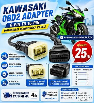 yamaha moto: Motosiklet üçün diaqnostika kabeli. Qiymət və modellər elandakı — 3