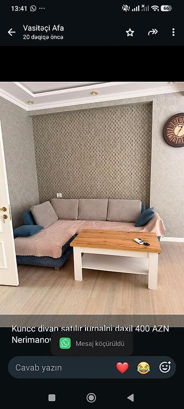 4 qeyd edin: Kuncc divan satılır jurnalni daxil 400 AZN
Nerimanov*afa — 1