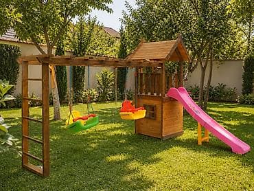 ⭕Taxta uşaq oyun kompleksi – həyət və bağ üçün⭕ ⭕Her növ bağ