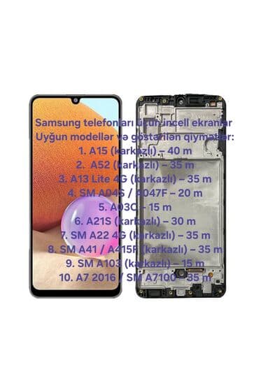 telefon ekranı üçün şəkillər: Samsung telefonları üçün incel ekranlar (karkazlı/karkazsız modellər — 1