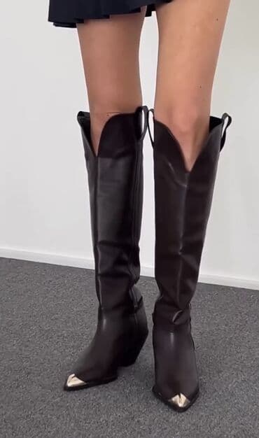 yanıq izi ucun mazlar: Çəkmə, Ölçü: 38, rəng - Qara, İşlənmiş — 1