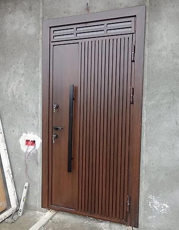 qapı taxta: Metall giriş qapısı – dekorativ taxta görünümlü örtük - Material — 1