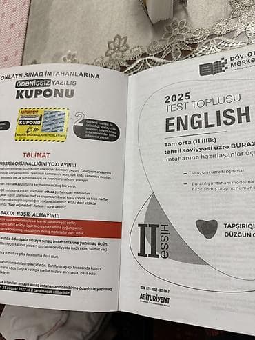 Kitablar və jurnallar: İngilis dili Testlər 11-ci sinif, DİM, 2-ci hissə — 3