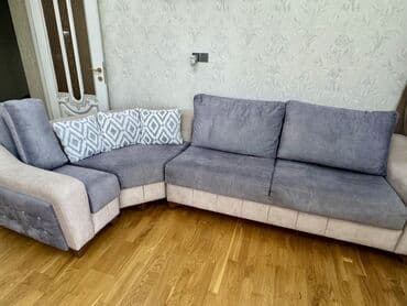 kunc divan metbex ucun: Угловой диван, Б/у, Раскладной, С подъемным механизмом, Велюровая ткань, Нет доставки — 1