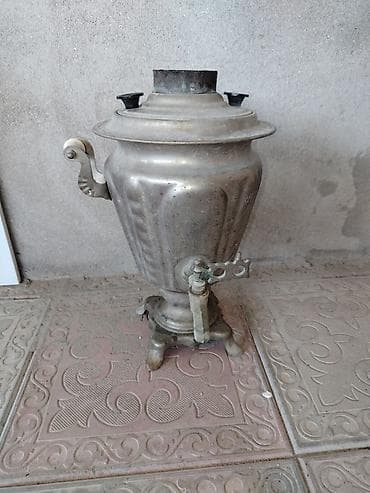 Klassik kömür/sobaya qoyulan samovar - Material: metal gövdə