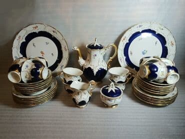 требуется переводчик китайского: Чайный набор, цвет - Голубой, 12 персон, Германия — 1