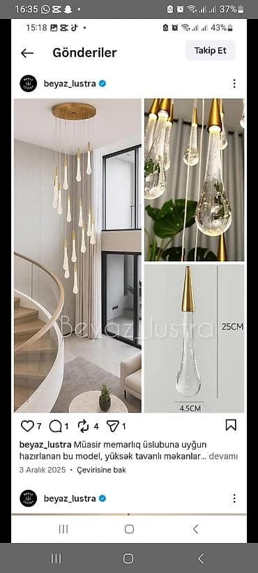 Led Çılçıraq, 4 və daha çox lampa