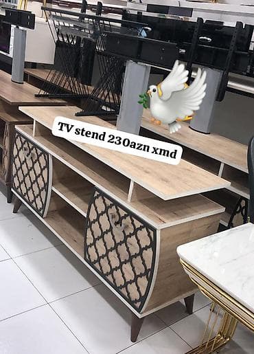 Yeni, Düz TV altlığı, Polkalı, Laminat — 1