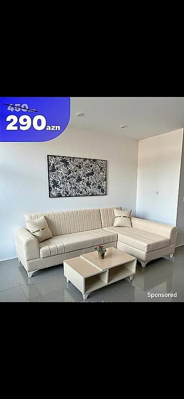kunc divani: Künc divan – müasir minimal dizayn - Forma: L-şəkilli künc divan, sağ — 2