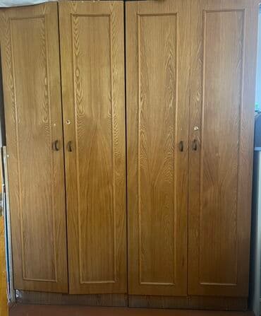 taxta şifaner: Açılan, 4 qapılı Düz dolab, Qarderob, paltar dolabı — 1