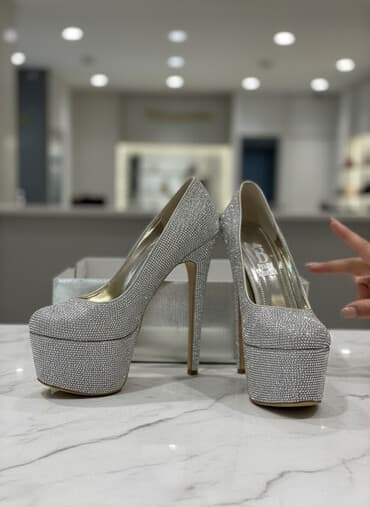 Женская обувь: Туфли, Размер: 38, цвет - Серебристый, Новый — 2