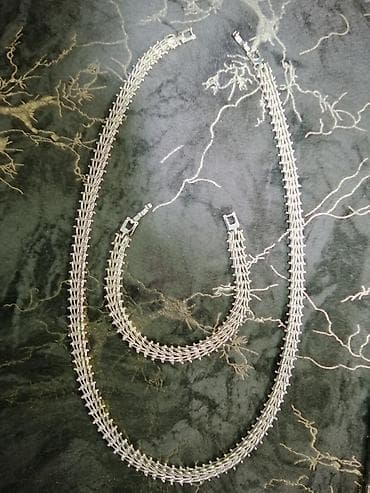 ucuz koftalar: Zərgərlik dəsti – boyunbağı və bilərzik - Material: Metal ərintisi — 2