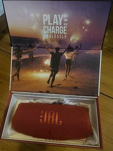 Kompüter, noutbuk və planşetlər: JBL Charge 5 portativ Bluetooth səsgücləndiricisi – qırmızı rəng. - — 1