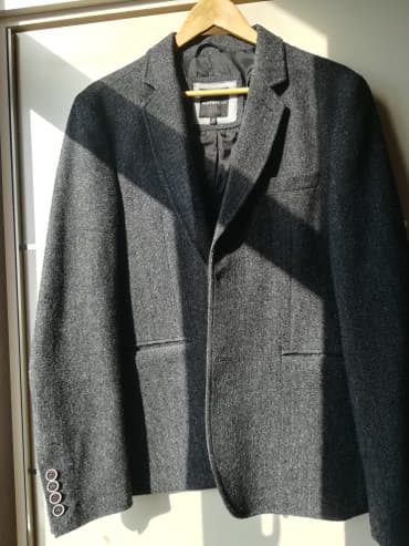 drap paltolar erkaklar uchun: Az geyinilmis yaxşı vəziyyətdə 50 razmer (M) pencək slim fit modeldi — 5