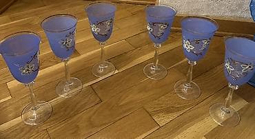 kasa qablar: Qədəhlər, rəng - Bənövşəyi, Şüşə, 6 ədədli dəst — 1