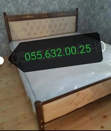 темир краватлар: Новый, Двуспальная кровать, Без подьемного механизма, Без матраса, Без выдвижных ящиков, Азербайджан — 2