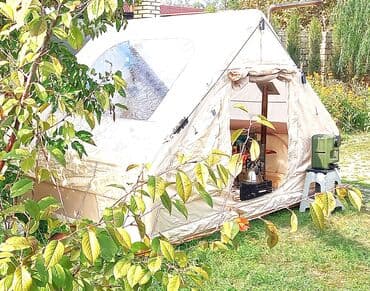 Гантели: Xaki rəngli iri həcmli düşərgə çadırı Ölçü: 210 × 300 sm (foto — 3