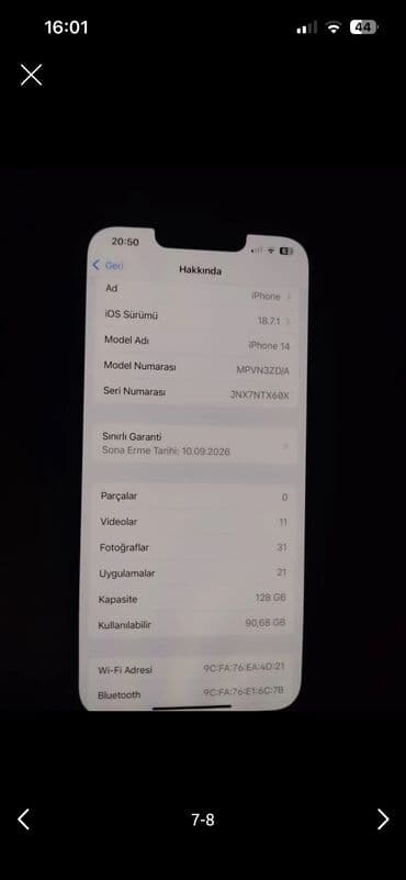 tesla telefon: IPhone 14, 128 GB, Mavi, Face ID — 4