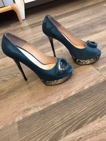 замшевые туфли на платформе: Brend: Paoletti Model: Heel 11198 Ölçü: 38 Rəng: 08-31 (mavi ton) Tip — 4