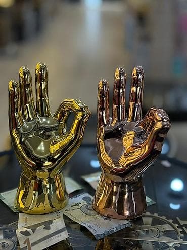 Süni güllər: Fiqur, Keramika, rəng - Qızılı — 5