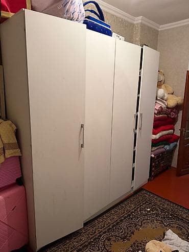 4 qapılı, Ağ, Digər material, Açılan, Düz dolab