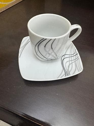 mini drel: Nahar dəsti, rəng - Ağ, Farfor — 2