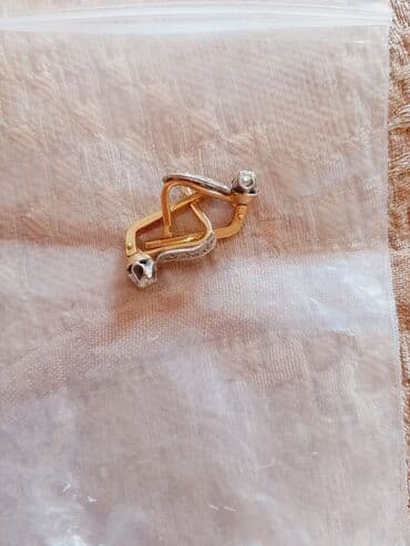 женские золотые серьги: Sırğa, Sarı qızıl — 3