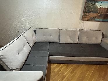 kreditle kunc divanlar: Künc divanı – ikirəngli (tünd boz və açıq boz) - Forma: L-şəkilli — 4