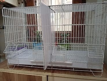 dekorativ heyvanlar: Qəfəs bütün quşlar üçün ideal arakəsməli Quş qəfəsi – bölünə bilən iki — 2