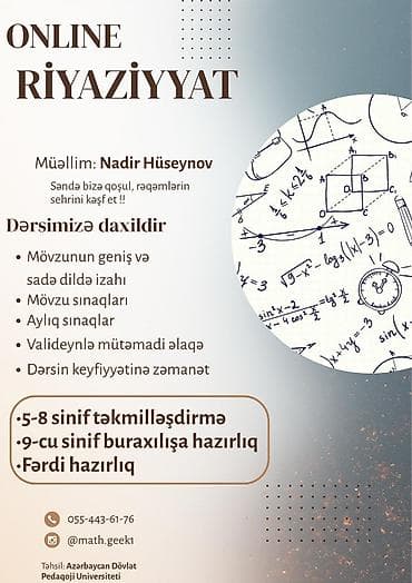 müəllimə: Repetitor, Riyaziyyat, Azərbaycan dili, İmtahanlara hazırlıq, Abituriyent hazırlığı — 1