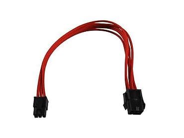 tp link internet modem: Psu extensions red sleeved cable 1x 24 pin mobo cable 1x 6pin pci e — 2