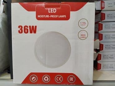 led isiqlar ev ucun: 36W gücündə, nəmə davamlı LED lampalar. Bu lampalar 3600 lümen işıq — 1