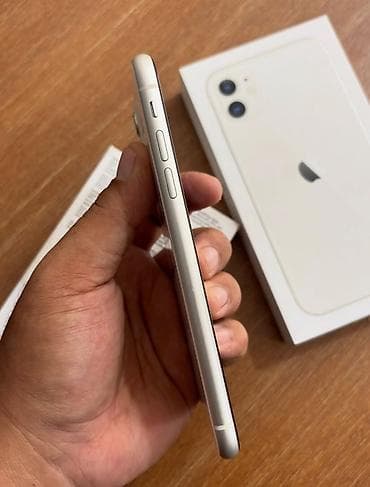 apple klaviatura: IPhone 11, 64 GB, Ağ, Zəmanət, Simsiz şarj, Face ID — 2