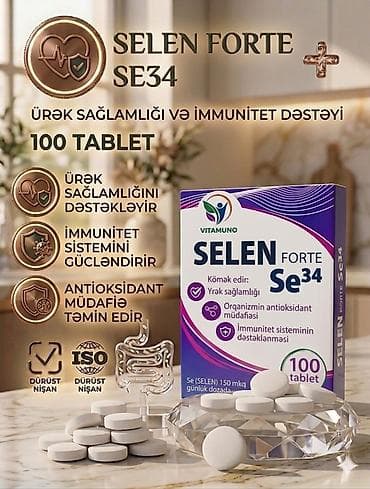 Selen Forte Se34 – Ürək Sağlamlığı və Güclü Antioksidant Müdafiə!
