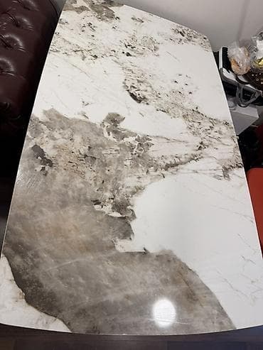 Qonaq masası, Açılmayan, Mərmər, Dördbucaq masa