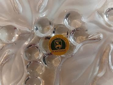 Şüşə meyvə qabı – oval forma - Material: qalın, şəffaf şüşə - Dizayn — 5