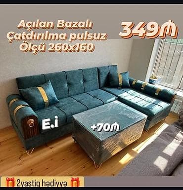 malazya mebel: Künc divan, Bazalı, Açılan — 1
