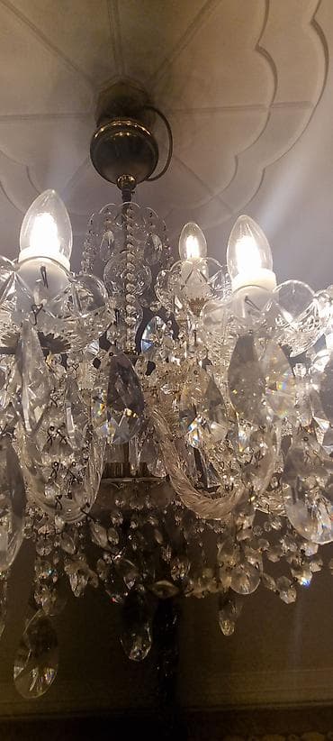 stolustu lampa: Çılçıraq, 10 və daha çox lampa, Xrustal — 2