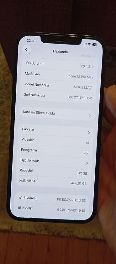 redmi turbo 3 pro: IPhone 12 Pro Max, 512 GB, Mavi, Face ID — 2