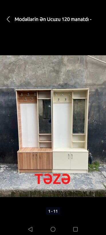 ışkaf: Yeni, 2 qapılı Düz dolab, Dəhliz dolabı — 18