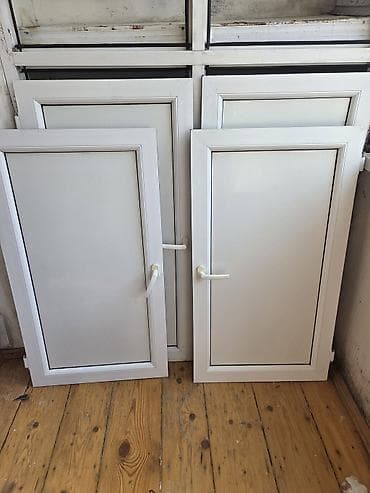 dolablar ucuz: Balcon üçün PVC qapılar,4 qapi 60 azn - Material: ağ PVC/profil — 3