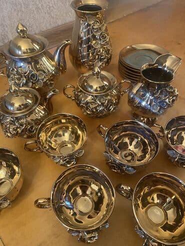 женьшень капсулы для набора веса: Чайный набор, цвет - Золотой — 2