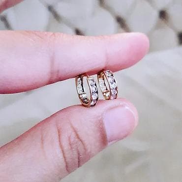 sirgalar: Sırğa, Sarı qızıl, 585 Əyar, 124 g — 4