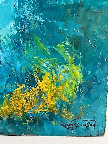 ev dekor: Məhsul: Abstrakt kalliqrafiya tablo – “Allah” yazısı - Texnika — 6