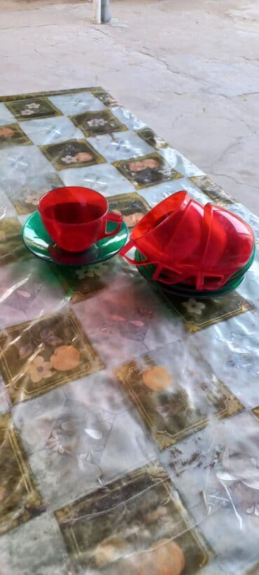 шпионский набор для детей: Çay dəsti, rəng - Qırmızı, 4 nəfərlik, SSRİ — 3