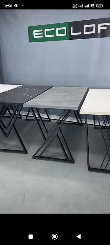 sdol: Düz masa, Stulsuz, Polkasız, Siyirməsiz, Azərbaycan, Metal — 1