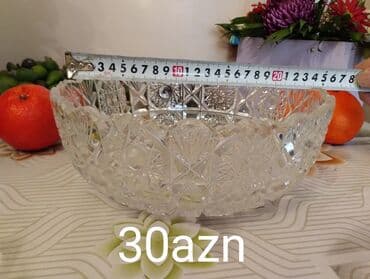 servis madonna: Kristal məmulatlar dəsti - Bohemia kristal vaza — təxmini hündürlük — 5